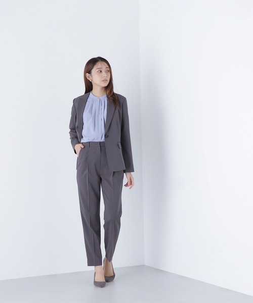 未使用【reca】テーラードジャケット、パンツセット Re:EDIT セットアップ レディース 2点セット 半袖 シャツ