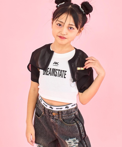 準備中 ANAP タンク ANAP kids タンクトップ 肌着 シアー ショート ブルゾン × SET