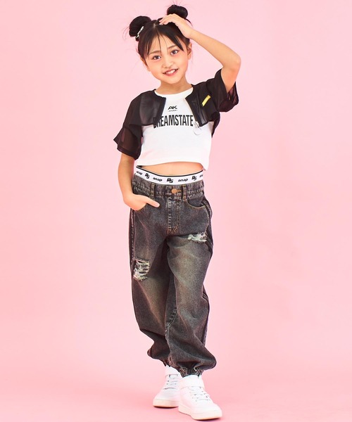 ANAP kids タンクトップ 肌着 シアー ショート ブルゾン × SET