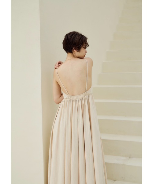 ワンピース Noble flare volume dress NOTRE emor ワンピース volume flare camisole dress : ZOZOTOWN