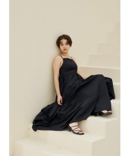 ワンピース Noble flare volume dress NOTRE emor ワンピース volume flare camisole dress : ZOZOTOWN