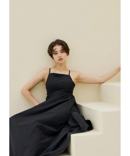 ワンピース Noble flare volume dress NOTRE emor ワンピース volume flare camisole dress : ZOZOTOWN