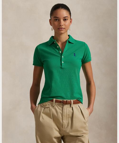 Polo Ralph Lauren スリムフィット ポロシャツ レディース RALPH LAUREN｜スリム フィット ストレッチ ポロシャツ