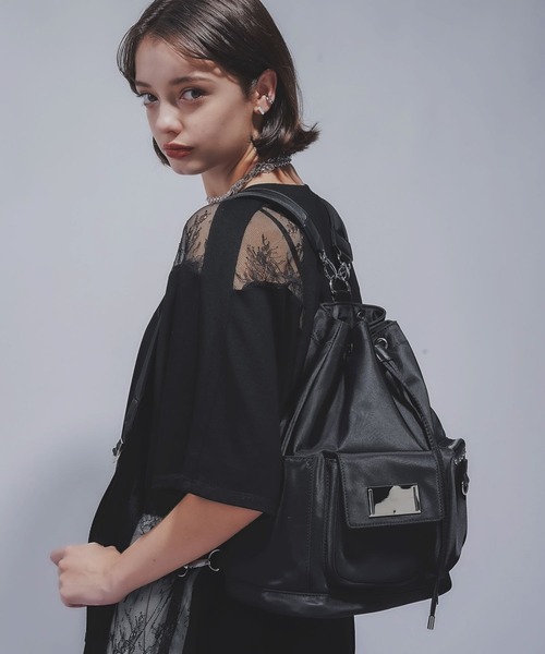 HARE プレートデザインミニリュック フェイクレザー 美品 リュック HARE｜プレートデザインミニリュック | Rakuten Fashion(楽天
