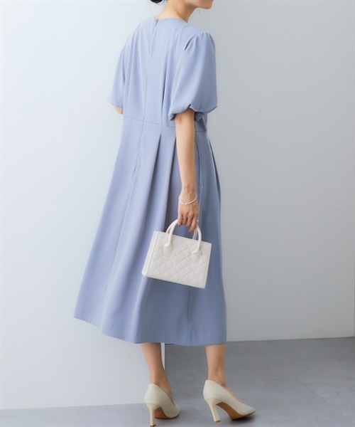 7days Life Styling ワンピース 美極とろみ素材メタルパーツボリューム