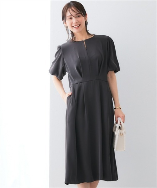 7days Life Styling ワンピース 美極とろみ素材メタルパーツボリューム