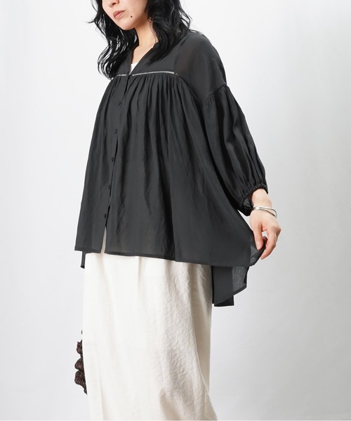 ブラウス シャツ LC/LLL ペイズリーギャザーブラウス レディース LADY LUCK LUCA ブラウス シャツ 「新色追加」LC/LLL ジャガード