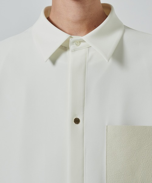 CULLNI シャツ 「CULLNI」別注 Sugoku Suzushii Leather Pocket