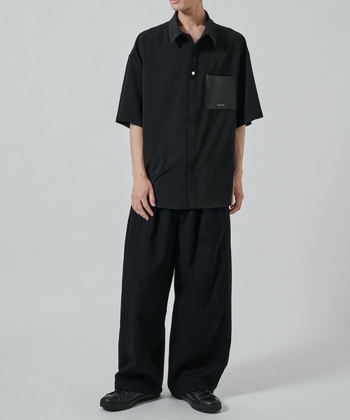 CULLNI シャツ 「CULLNI」別注 Sugoku Suzushii Leather Pocket