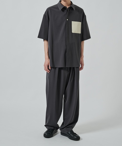 CULLNI シャツ 「CULLNI」別注 Sugoku Suzushii Leather Pocket