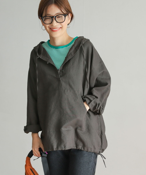 「URBAN RESEARCH DOORS」 長袖ブラウス MEDIUM チャコールグレー レディース