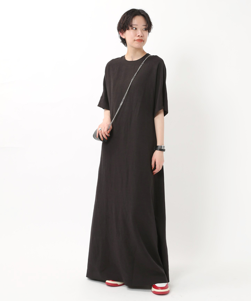 「AP STUDIO」 半袖ワンピース 36 ブラック レディース