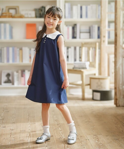 組曲（KUMIKYOKU） ワンピース 「110-140cm」カーブカラー ワンピース