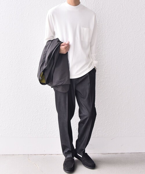 「SHIPS any」 長(zhǎng)袖Tシャツ SMALL ライトグレー メンズ