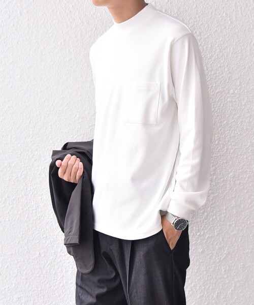 「SHIPS any」 長(zhǎng)袖Tシャツ SMALL ライトグレー メンズ