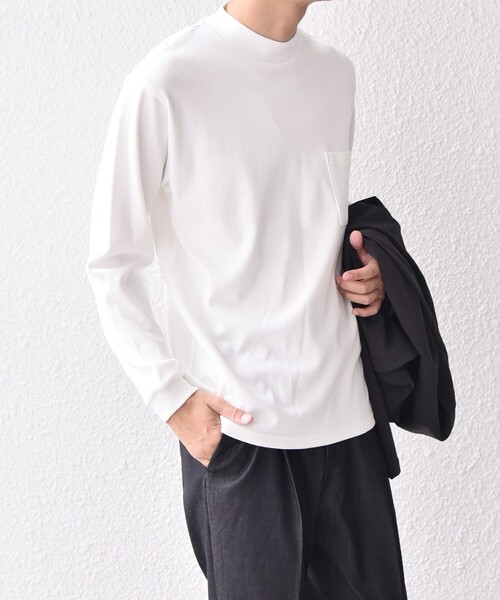 「SHIPS any」 長(zhǎng)袖Tシャツ SMALL ライトグレー メンズ