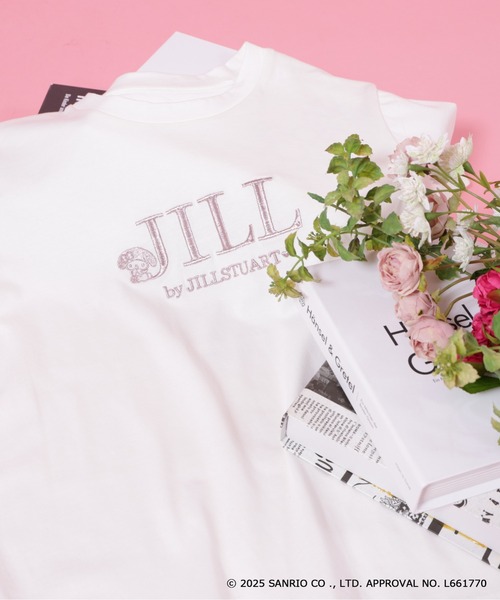tシャツ 「マイメロディ＆クロミコラボ」オーガニックコットン刺繍ロゴTシャツ レディース