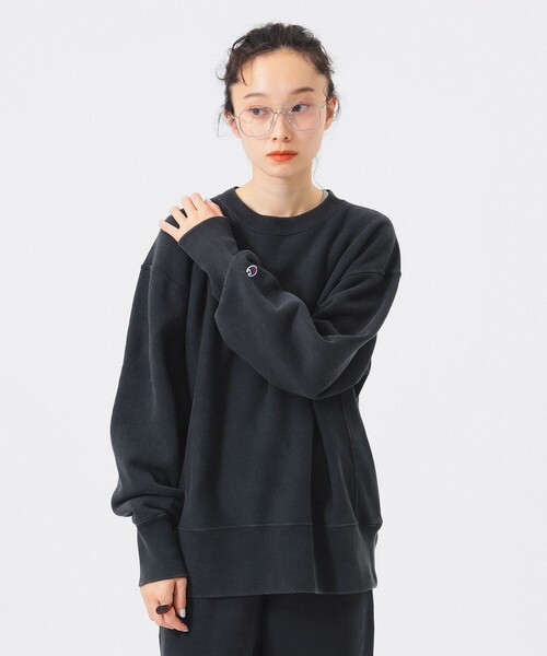 トレーナー スウェット 「別注」Champion / バックプリント リバースウィーブ(R) クルー スウェット レディース Champion トレーナー スウェット 「別注」Champion / バック