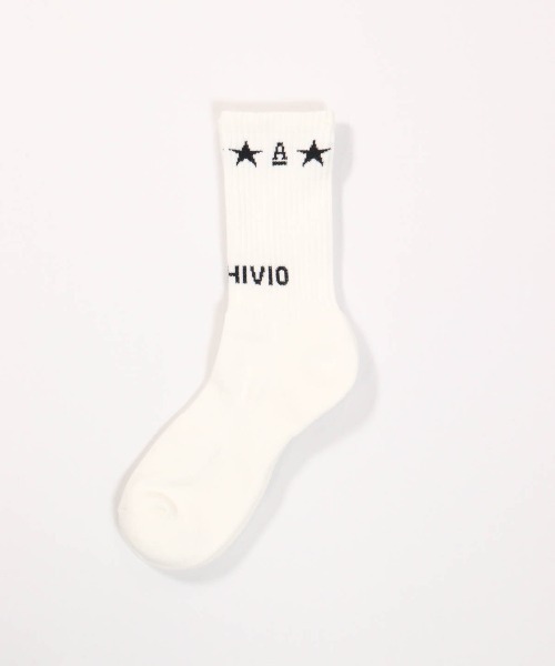 archivio（アルチビオ） 靴下 「MENS」「メンズ」星柄ロゴソックス
