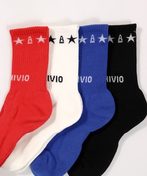 archivio（アルチビオ） 靴下 「MENS」「メンズ」星柄ロゴソックス