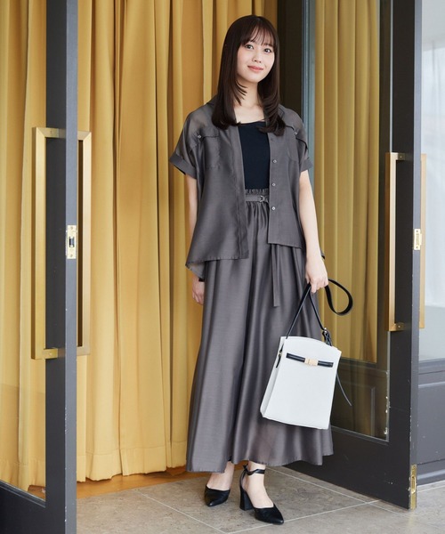 新品タグ付き　ワンピース　ブラウス　セットアップ Andemiu シャツワンピース シャツセットアップ582104 : ZOZOTOWN