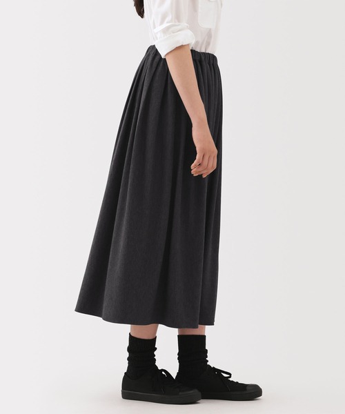 MUJI Labo スカート 「MUJI Labo」婦人 ジャージープリーツスカート