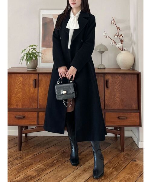 jurimama⭐新品⭐DRESSTERIO黒のオーバーボウブラウス、38 DRESSTERIOR（ドレステリア） ブラウス シャツ 「大人百花冬号掲載