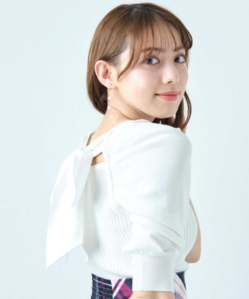 「WILLSELECTION」 半袖ニット MEDIUM ピンク レディース_画像6