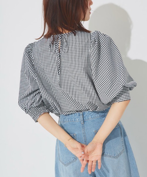 「Pierrot」 7分袖シャツ M ブラック レディース_画像4