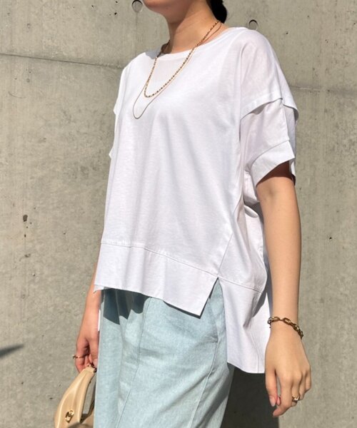 「Jena espace merveilleux」 半袖カットソー FREE チャコールグレー レディース_画像7