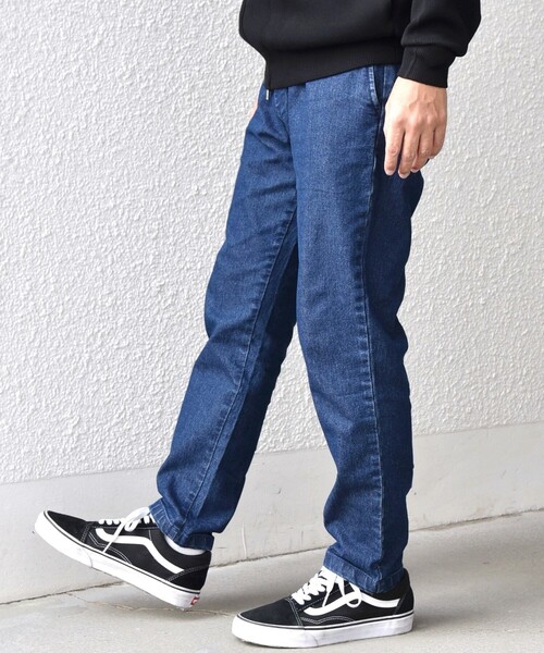 e JEANS イージーンズ 日本製 TAPERED 岡山児島 ストレッチスリムテーパードデニムパンツ eL806-001 1 NAVY ジップフライ ジーンズ 定価28,600円 ボトムス【新古品】【中古】【e JEANS】 lpo770e_7.jpg