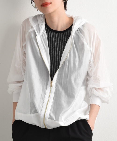 「INTERPLANET」 ジップアップブルゾン FREE グレー レディース_画像5