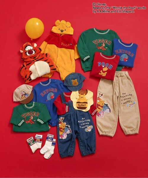 ディズニー　クマのプーさん　半袖服+パンツ　（A28280286） Disney（ディズニー） ワイドパンツ パンツ 「WEB限定/リンク
