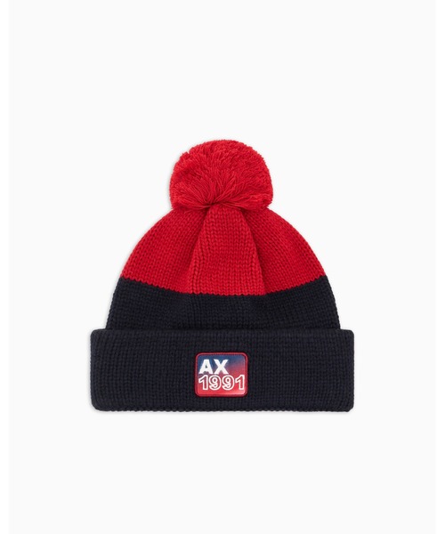 ARMANI EXCHANGE ニット帽 ニットキャップ 「A|X アルマーニ