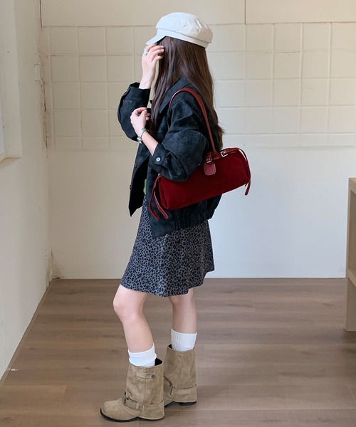 ハンドバッグ HOOK for girls ベルトデザイン レザールックバッグ 細長