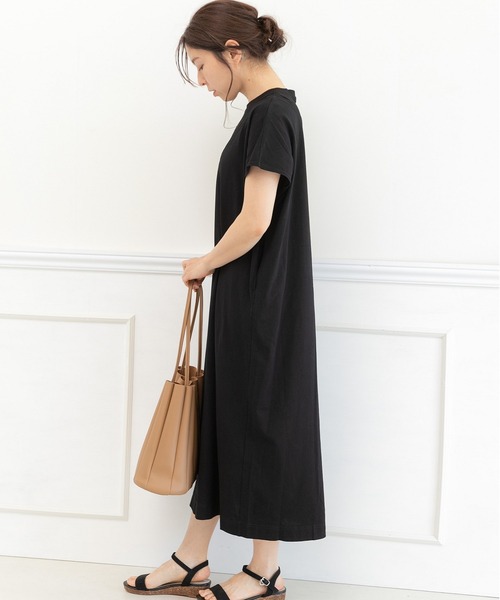 「PREFERIR」 半袖ワンピース MEDIUM ブラック レディース_画像9