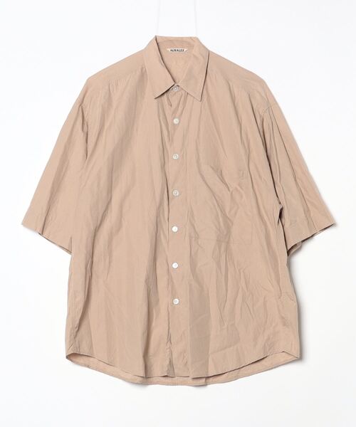 AURALEE 24S/S 半袖シャツ ベージュ サイズ4 オーラリー AURALEE（オーラリー） 半袖シャツ 4 ベージュ メンズ : ZOZOTOWN