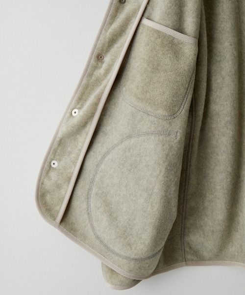 Danton（ダントン） ノーカラージャケット 34 グレイッシュベージュ