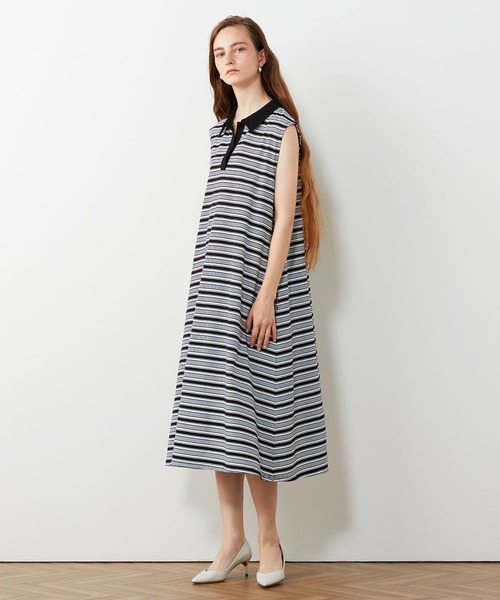 「LE SOUK HOLIDAY」 ノースリーブワンピース M ライトグレー レディース_画像3