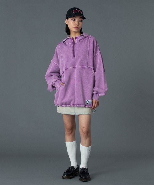 X-girl（エックスガール） デニムスカート CURSIVE LOGO DENIM MINI