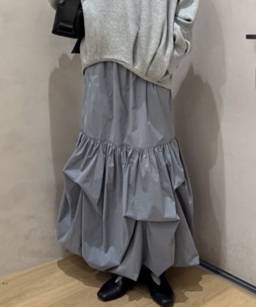 STYLEMIXER（スタイルミキサー） ロング スカート ヘムタックバルーン