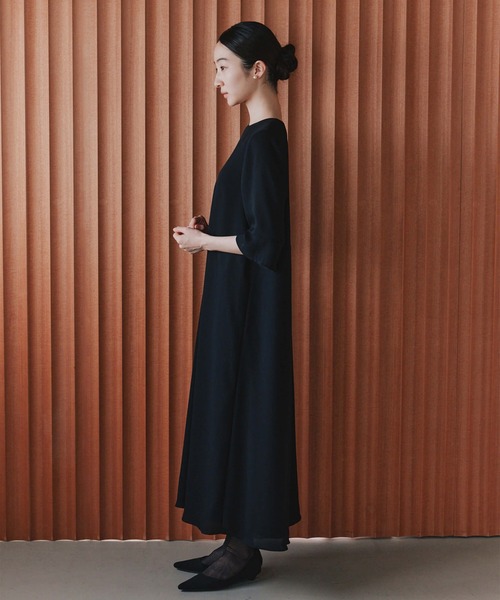 「kaene」 7分袖ワンピース S ブラック レディース_画像7
