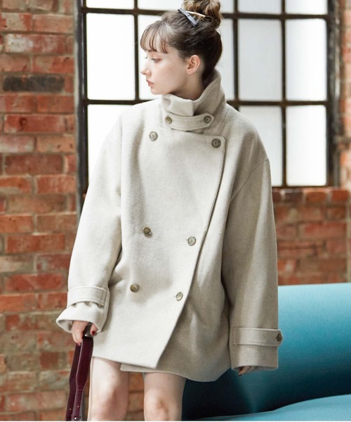 「archives」 チェスターコート MEDIUM グレイッシュベージュ レディース_画像7