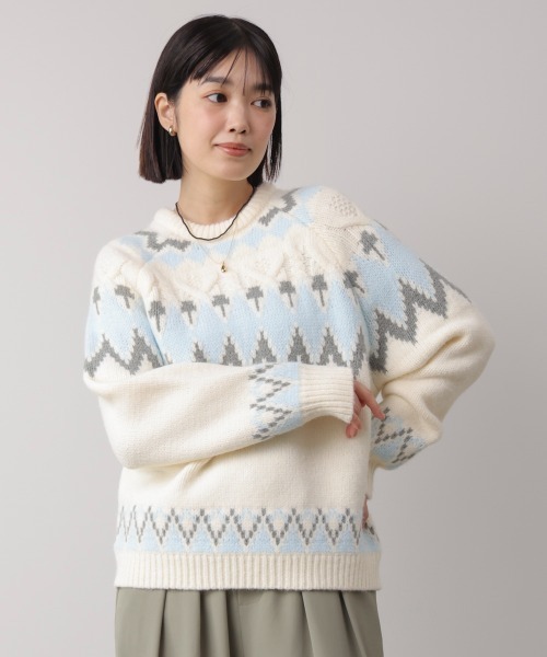 Bou Jeloud（ブージュルード） ニット セーター ノルディック柄ニット 