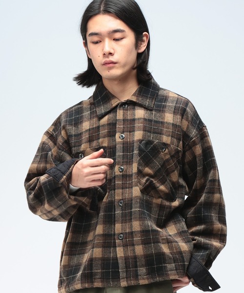 ジャケット・アウター check frill shirt blouson FEKETE Jungle Storm（ジャングルストーム） ブルゾン アウター ヘビーネル
