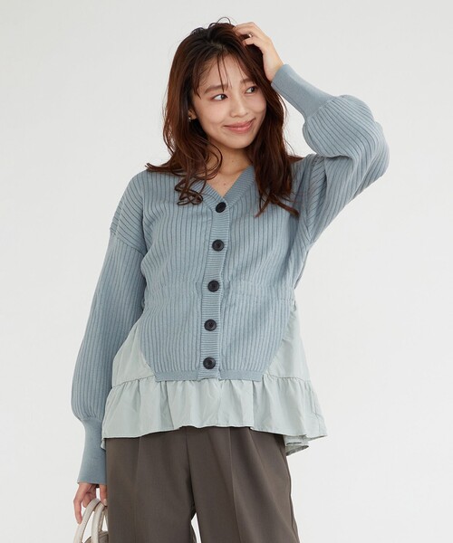 「Feroux」 ニットカーディガン F ホワイト レディース_画像5