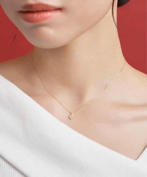 Jewel closet by L&Co. ネックレス K18 ダイヤモンド モチーフ 