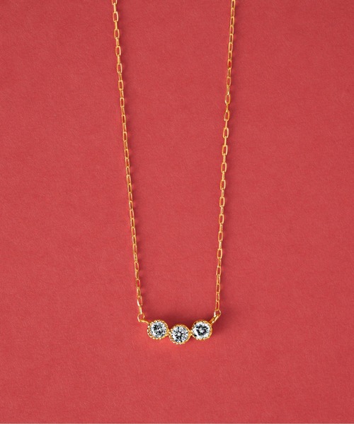 Jewel closet by L&Co. ネックレス K18 ダイヤモンド モチーフ 