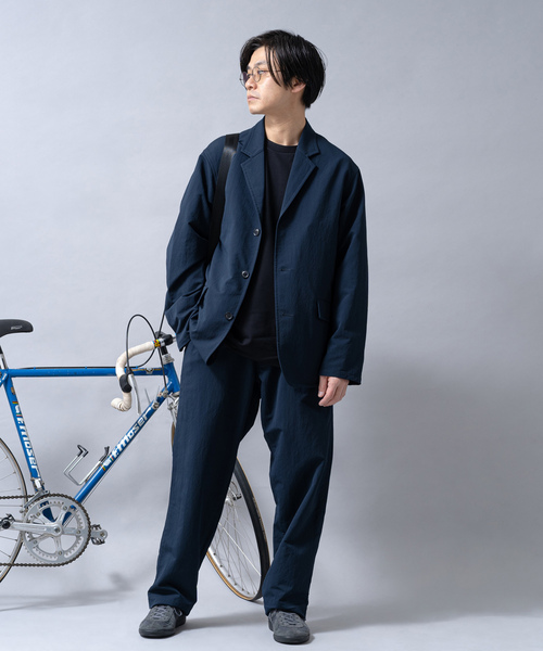 「nanamica」 テーラードジャケット L ネイビー メンズ_画像5