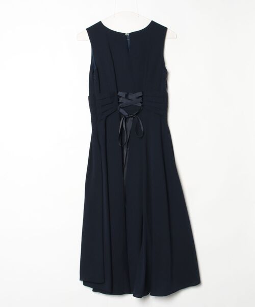 「Debut de Fiore」 ノースリーブワンピース 38 ネイビー レディース_画像2